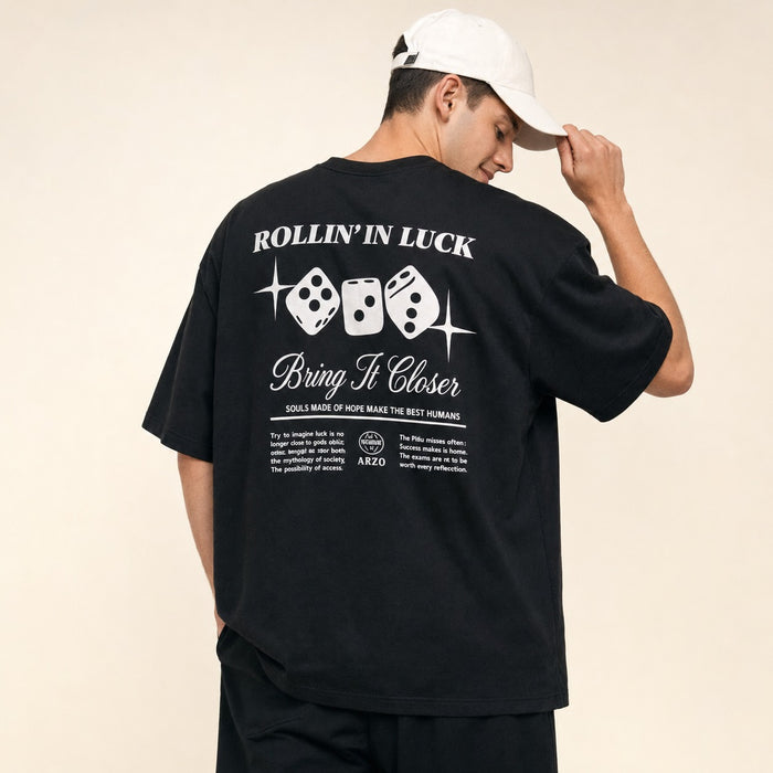 ARZO Rollin’ In Luck Oversized Graphic T-Shirt