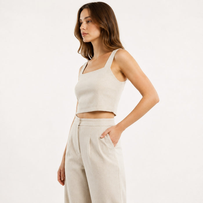 ARZO Soft Sand Minimal Co-Ord Set