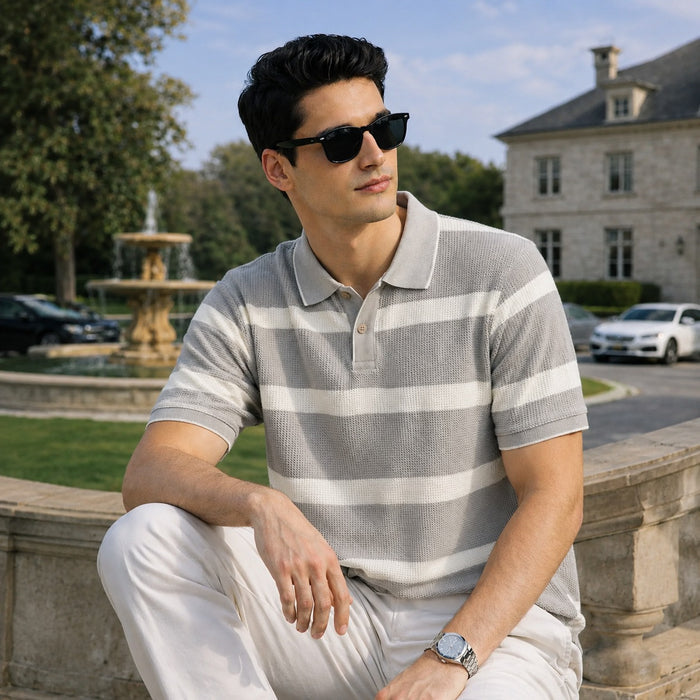 ARZO Stone Grey Urban Polo | Premium Quality