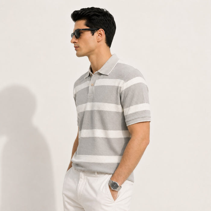 ARZO Stone Grey Urban Polo | Premium Quality