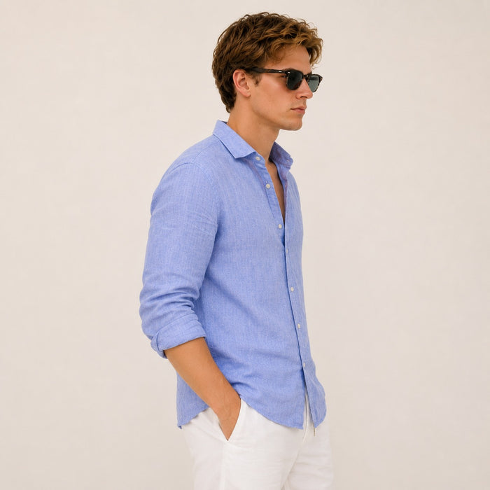 Azure Coast Linen Shirt