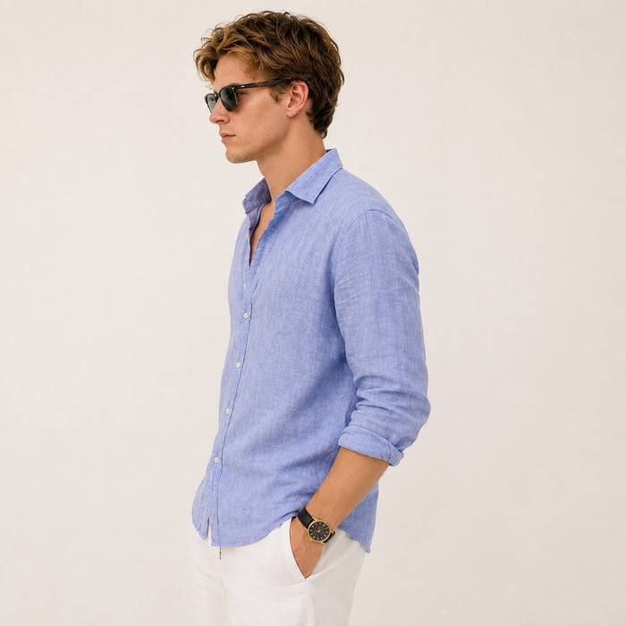 Azure Coast Linen Shirt