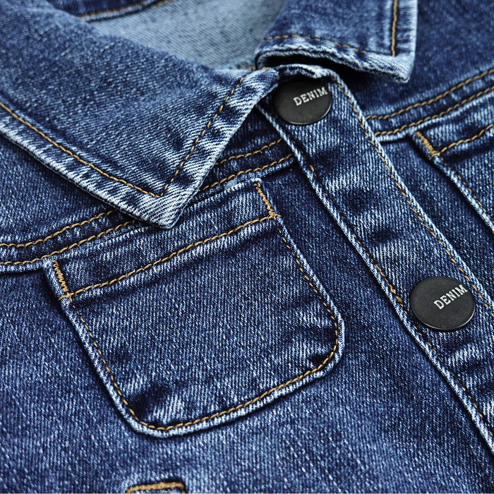 Baby Denim Jacket,Little Toddler Kids Simple Design Stretch Jean Coat