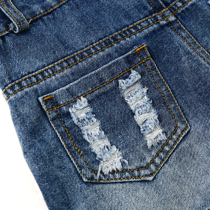 Baby Girls Denim Shorts, Toddler Little Boys Soft Jeans Summer Shortalls