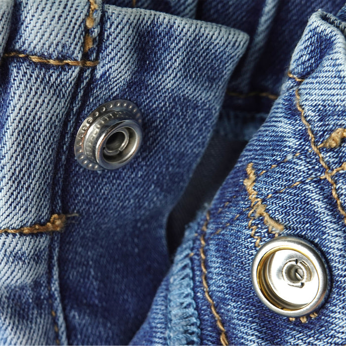 Baby Girls Jeans,Toddler Boy Elastic Waist with D-ring Square-Shaped Pockets Straight Leg Denim Pants