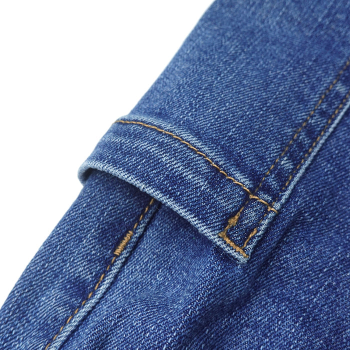 Baby Girls Wide-Leg Cargo Jeans, 18M-5T Toddler Boy Elastic Waist with D-Ring Loops Stretch Denim Pants