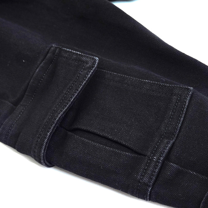 Baby Jeans,Little Toddler Kids Elastic Waist with D-ring Stretch Cargo Denim Pants