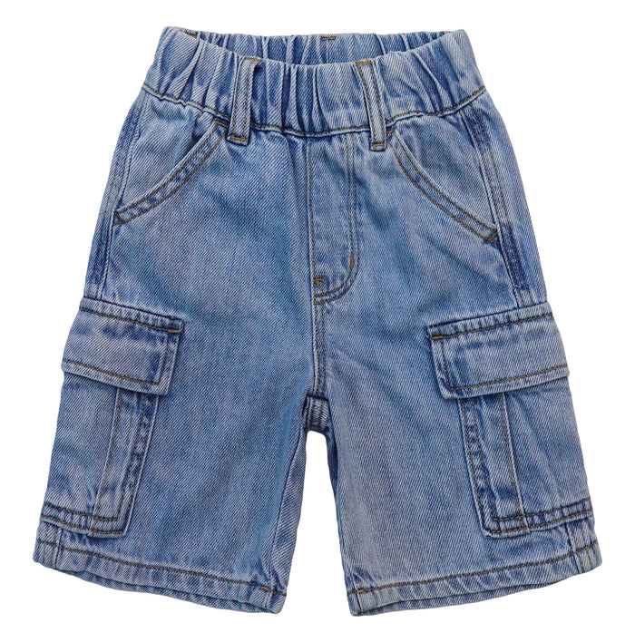 Baby Little Big Boys Shorts, Girls Ribbed Elastic Waist Summer Half Pants Cargo Jeans