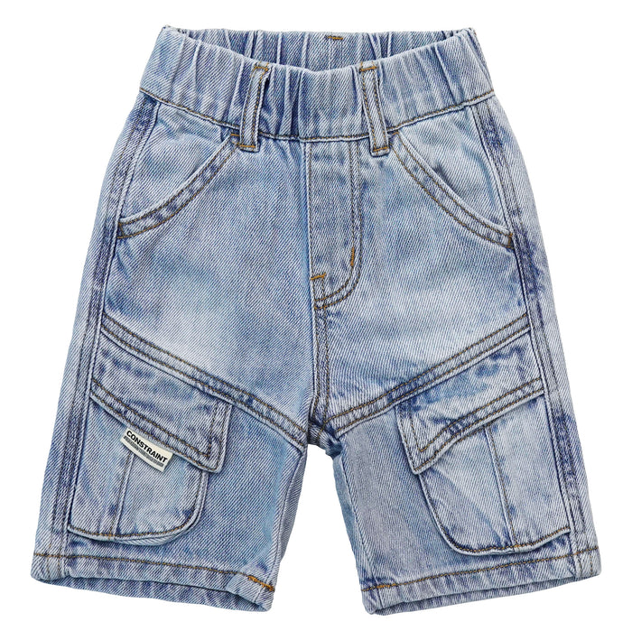 Baby Little Big Boys Shorts, Girls Ribbed Elastic Waist Summer Half Pants Cargo Jeans