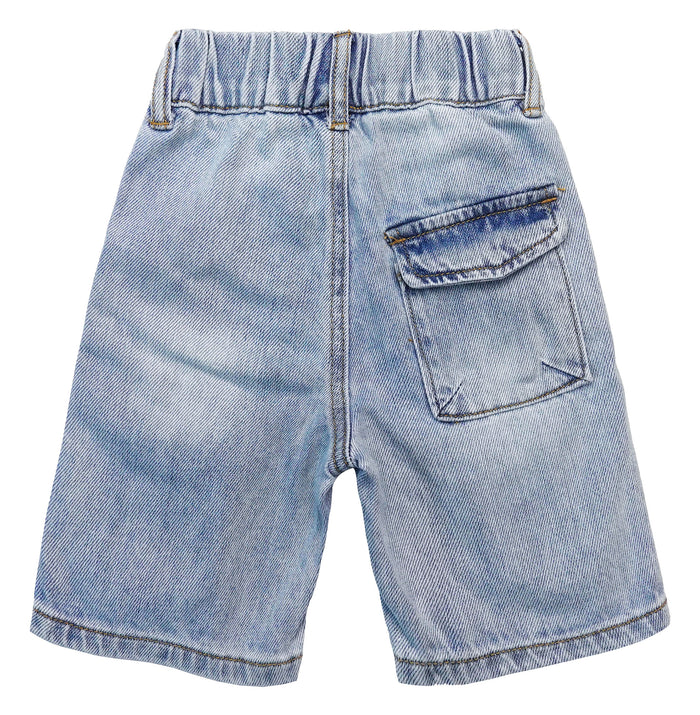 Baby Little Big Boys Shorts, Girls Ribbed Elastic Waist Summer Half Pants Cargo Jeans
