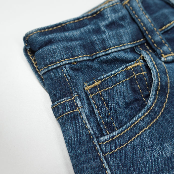 Baby Little Boys Girls Ripped Denim Soft Pants Jeans