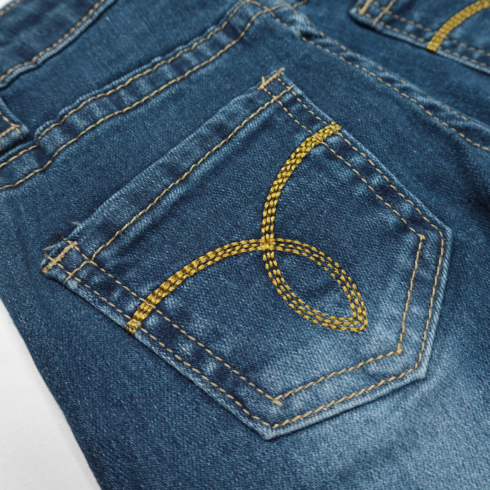 Baby Little Boys Girls Ripped Denim Soft Pants Jeans