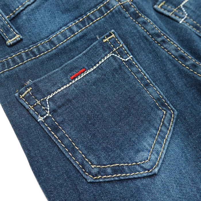 Baby Little Boys Girls Ripped Strechy Denim Soft Pants Jeans