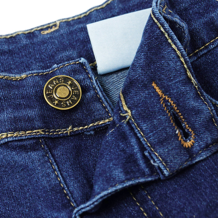 Baby Little Girls Jeans, 12M-5T Embroidered Strechy Denim Soft Slim Pant