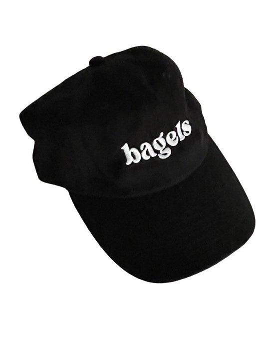 BAGELS DAD HAT - BLACK HATS OAK CLOTHING CO.