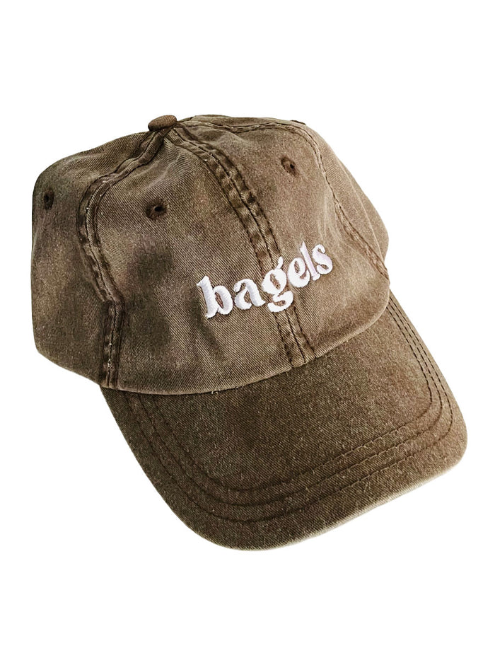 BAGELS DAD HAT - BROWN HATS OAK CLOTHING CO.