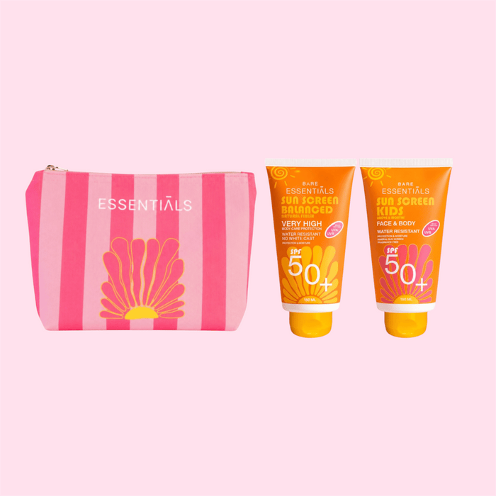 Balanced or Men + Kids or Sensitive Sunscreen SPF50+ with SOL Pouch - Essentials