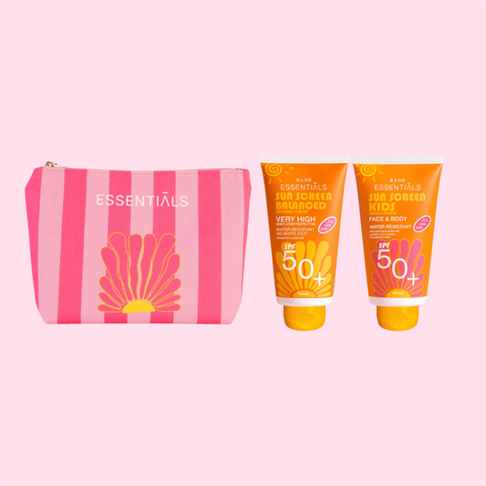 Balanced or Men + Kids or Sensitive Sunscreen SPF50+ with SOL Pouch - Essentials