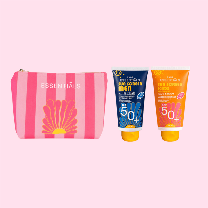 Balanced or Men + Kids or Sensitive Sunscreen SPF50+ with SOL Pouch - Essentials