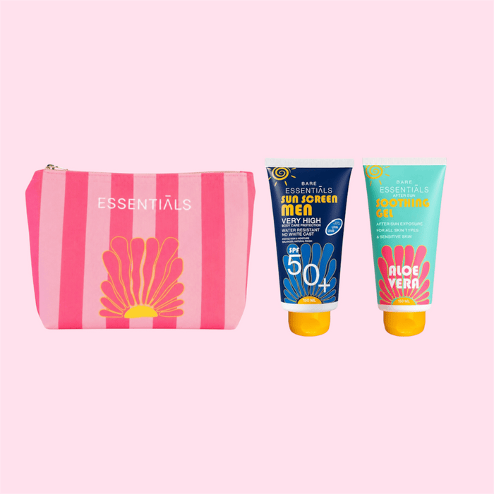 Balanced or Men Sunscreen SPF50+ with Soothing Gel+ SOL Pouch - Essentials