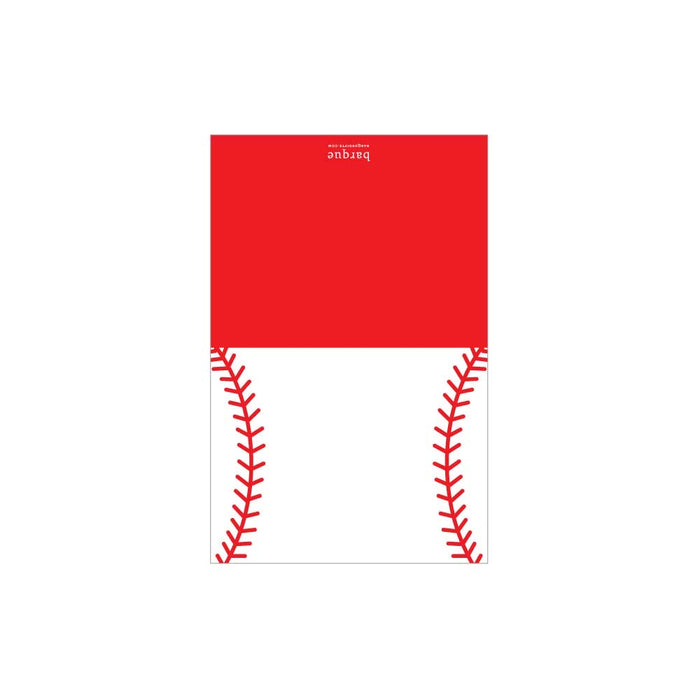 Baseball Folded Note - Barque Gifts