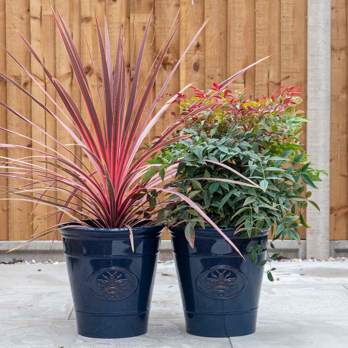 Bee Planter in Dark Blue 30cm