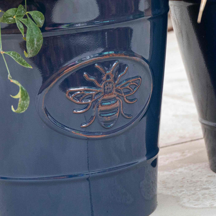 Bee Planter in Dark Blue 30cm