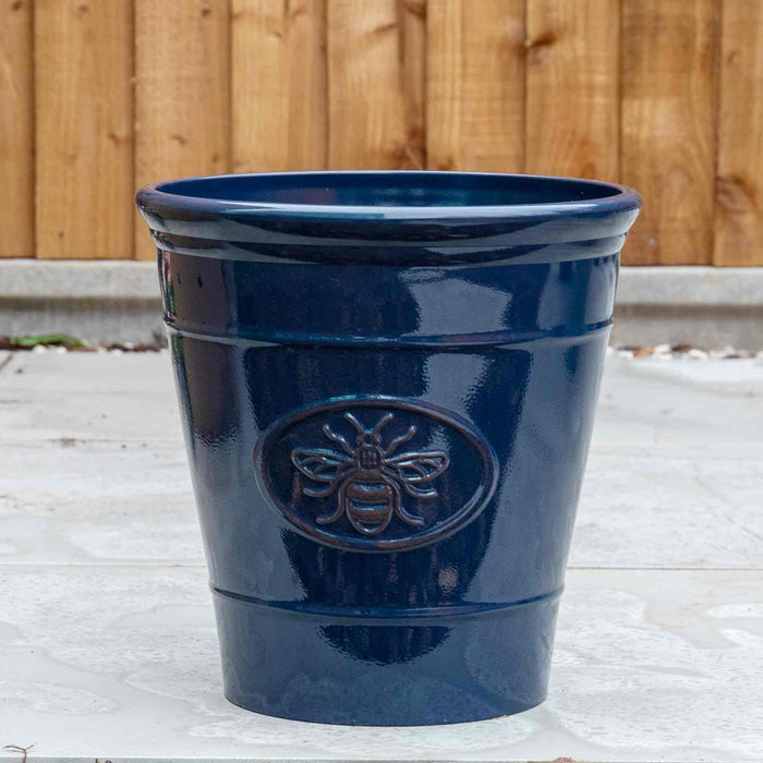 Bee Planter in Dark Blue 30cm
