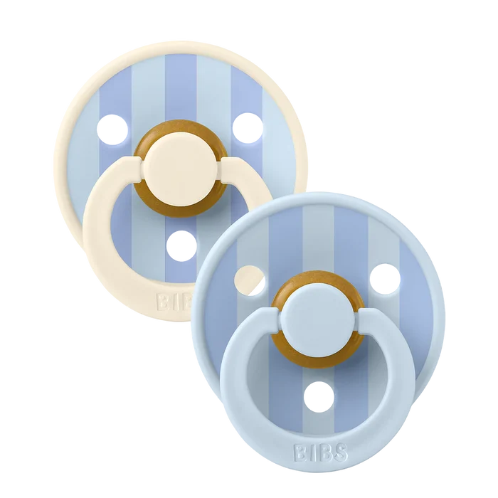 Bibs Pacifiers - 2 Pack - Studio Colour Baby Blue/Dusty Blue Mix