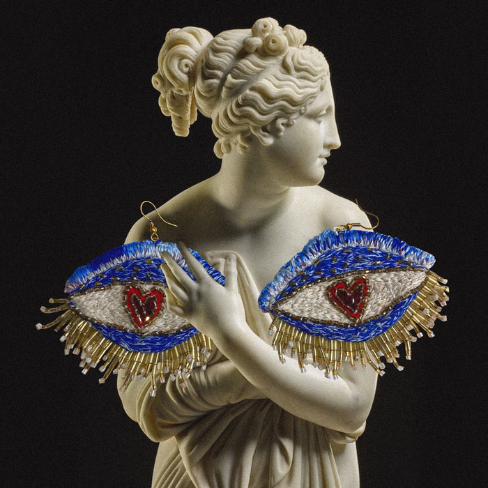 Big Blue Eye Earrings