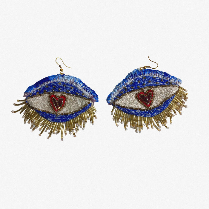 Big Blue Eye Earrings