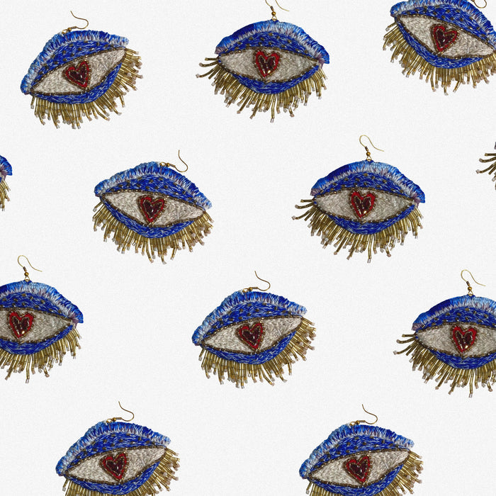 Big Blue Eye Earrings