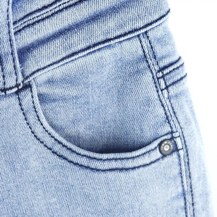 Big Girls Stretchy Denim Flare Jeans, 5-14T Double-layer Waistband Bell-bottom Split Hem Pants