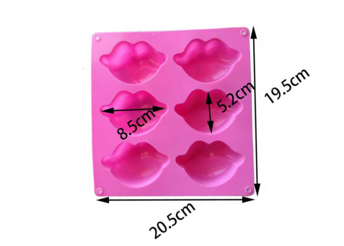 Big Lip Soap Mold - 6 Cavity