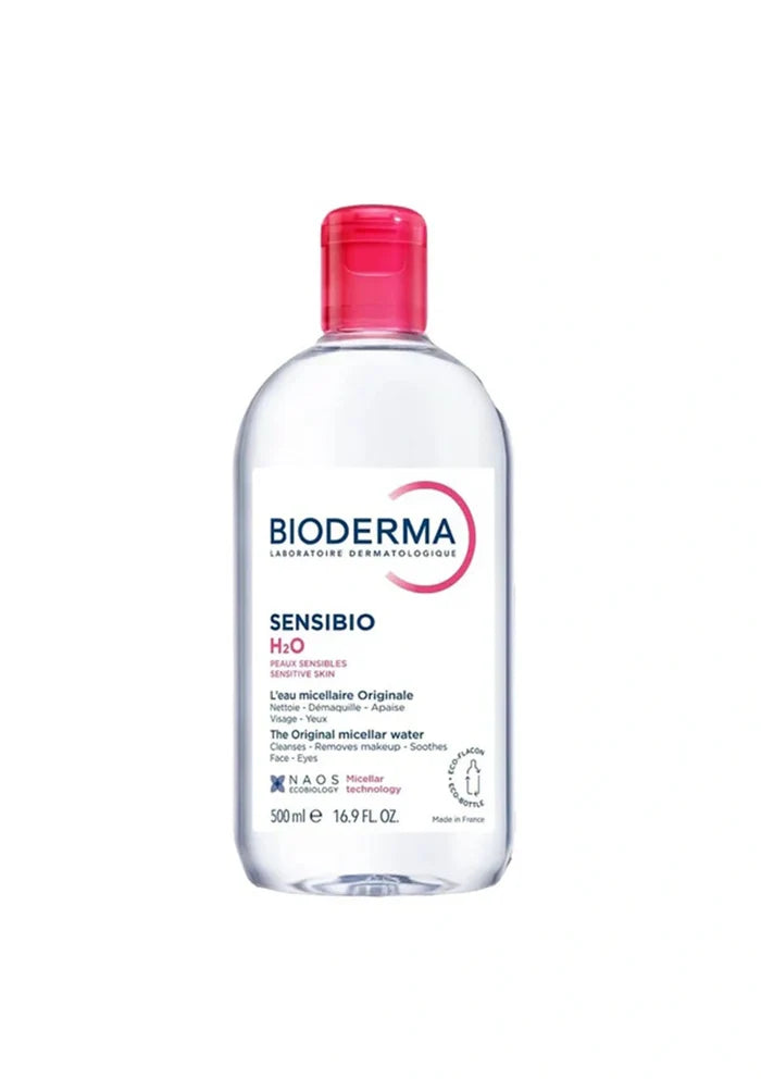 Bioderma Sensibio H2O bottle on a white background