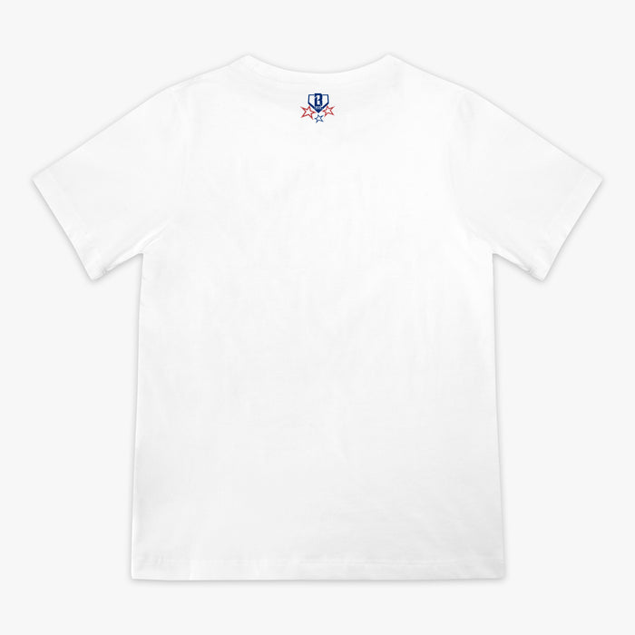 Red, White & Blue BL101 All-Star Game graphic tee — back view