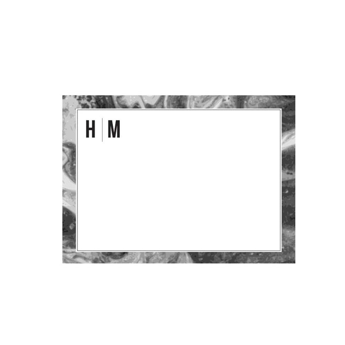 Black Marble Flat Note - Barque Gifts