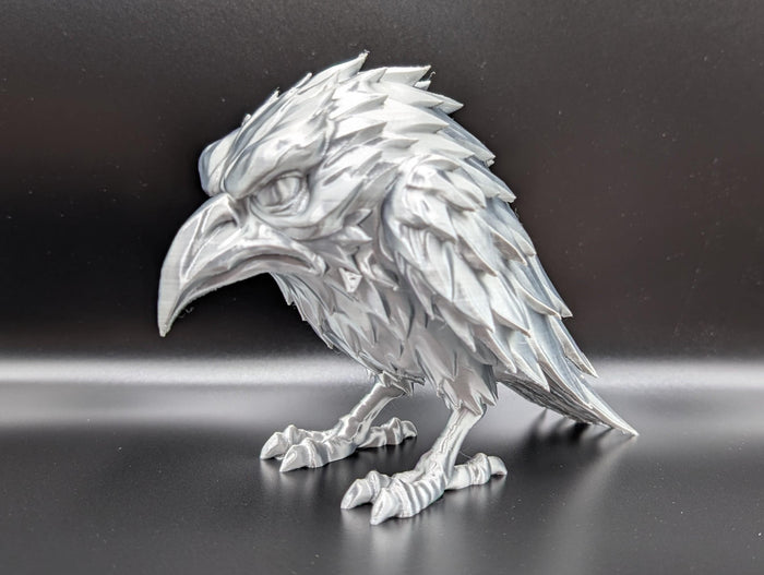 Black Raven Sculpture - Customizable Gothic Crow Figurine