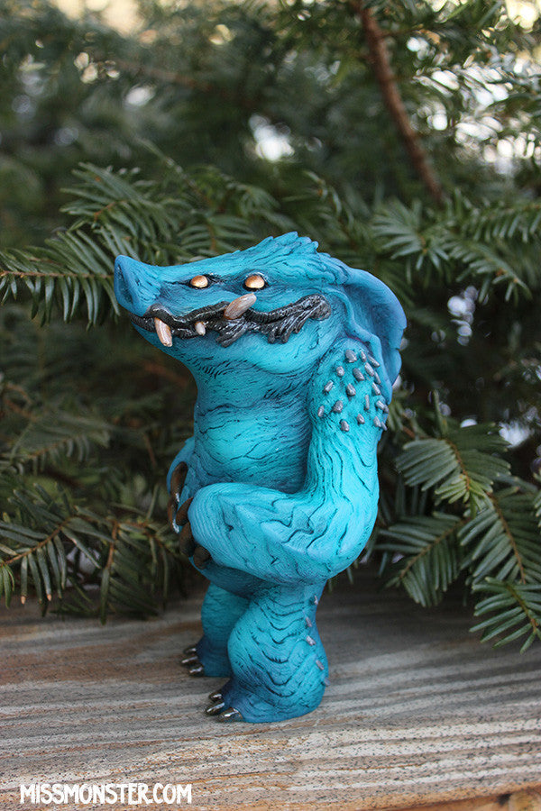 BLUE HAWGMAW- ONE OF A KIND PAINTED- GLOW IN THE DARK