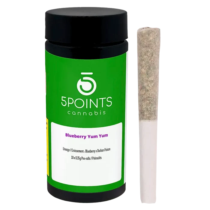 5 Points Cannabis 3.5 g Blueberry Yum Yum PR 10 x 0.35 g Pre-Rolls