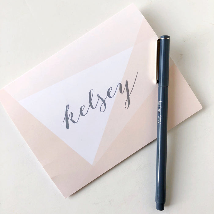Blush Abstract Folded Note - Barque Gifts