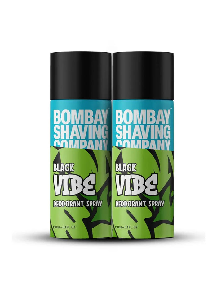 Bombay Shaving Company Black Vibe Deodorant Spray (150ml) (Pack of 2)