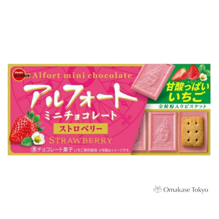 Bourbon Alfort Mini Chocolate Strawberry, 12 x 10 Packs