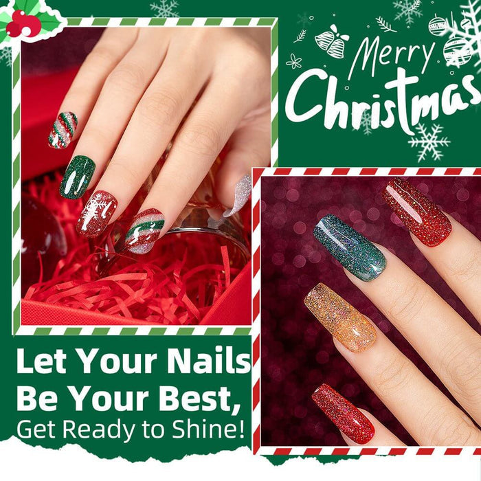 Glitter Gel Nail Polish Brilliant Shimmer Party Nails Effect