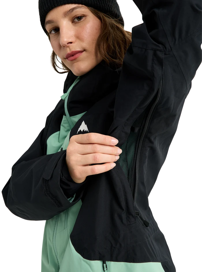 Product image of Women's Burton Reserve 2L Jacket[Variant:True Black / Soft Sage]