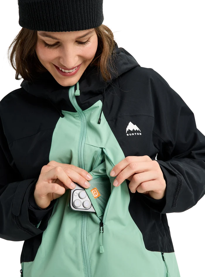 Product image of Women's Burton Reserve 2L Jacket[Variant:True Black / Soft Sage]
