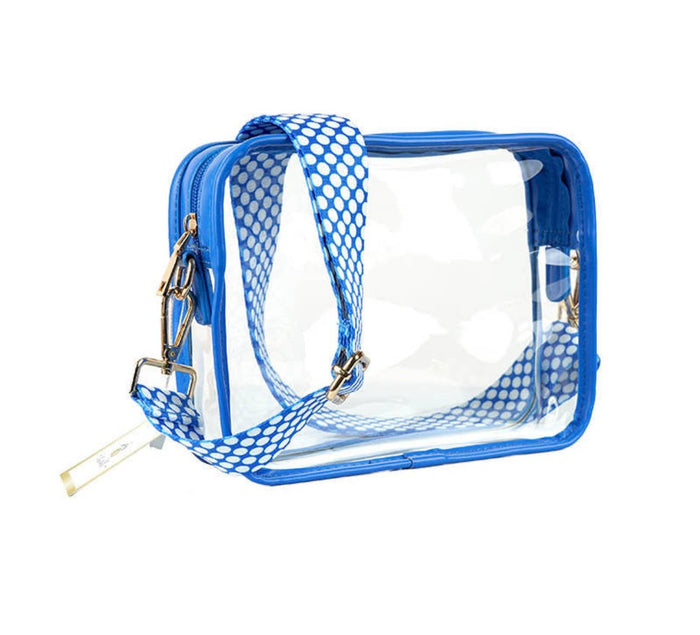 Lemonbella Cameron Stadium Bag in vibrant cobalt blue, stylish and spacious for carrying essentials.