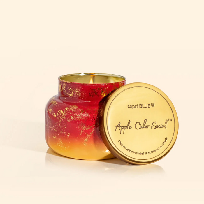 Capri Blue Glimmer Jar 19oz Apple Cider Social Candle Candles in  at Wrapsody