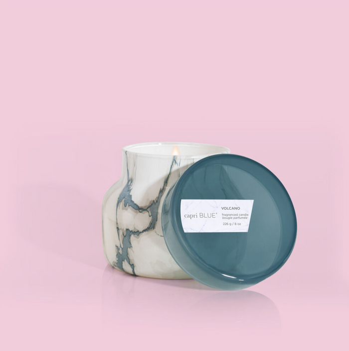 Capri Blue Modern Marble 8oz Candle Candles in Volcano at Wrapsody