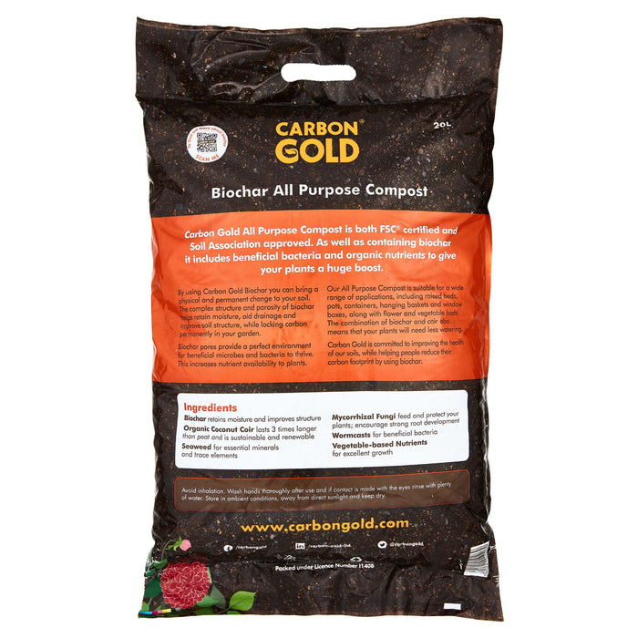 Carbon Gold Biochar All Purpose Peat-Free Compost